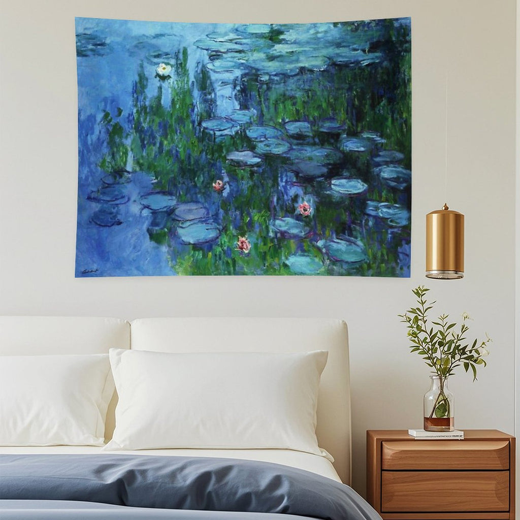 Claude Monet Water Lilies  Nymphéas Deep Color Tapestry