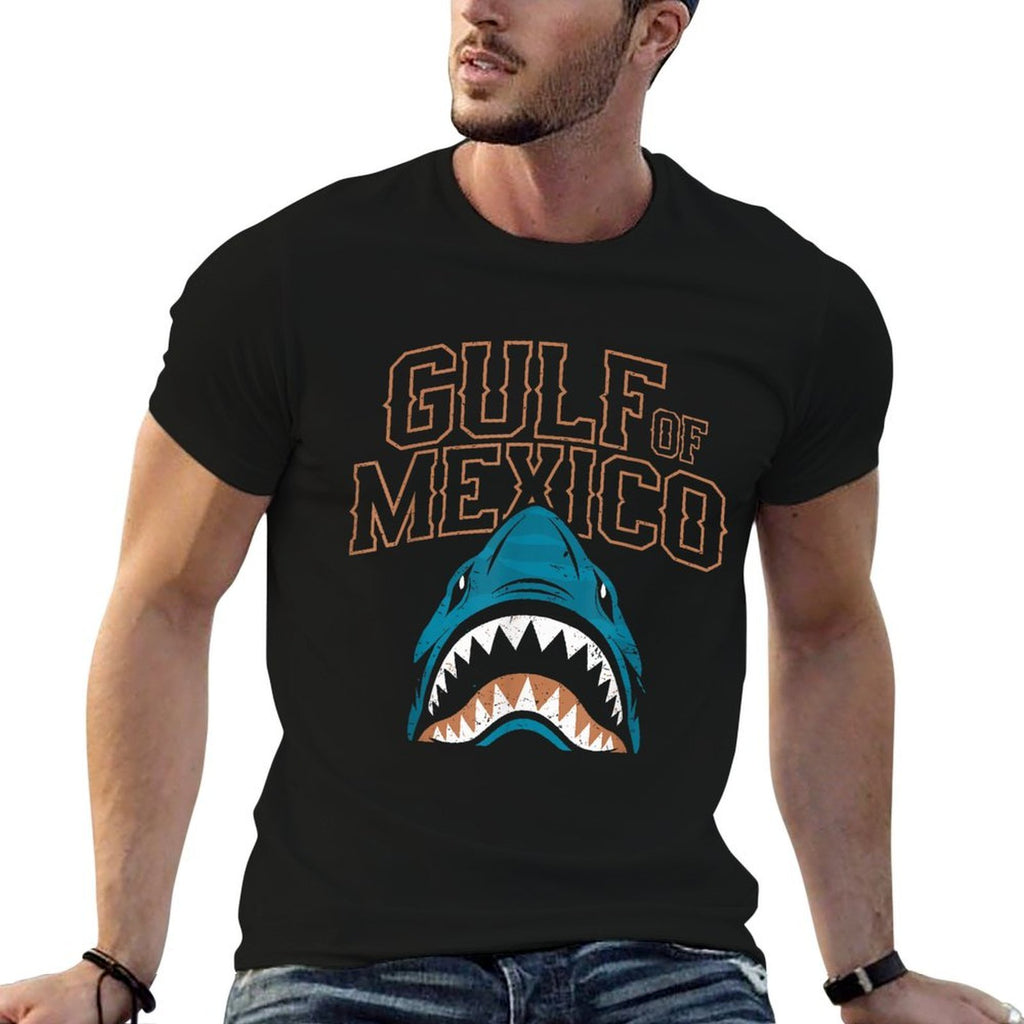 Gulf of Mexico Gulf of Mexico Forever Shark  Rolled Sleeves T-Shirt