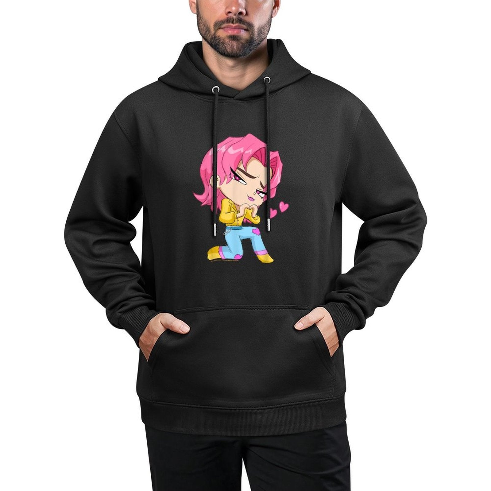 Kpop Demon Hunters Chibi Romance from The Saja Boys Customizable Surface Hoodie