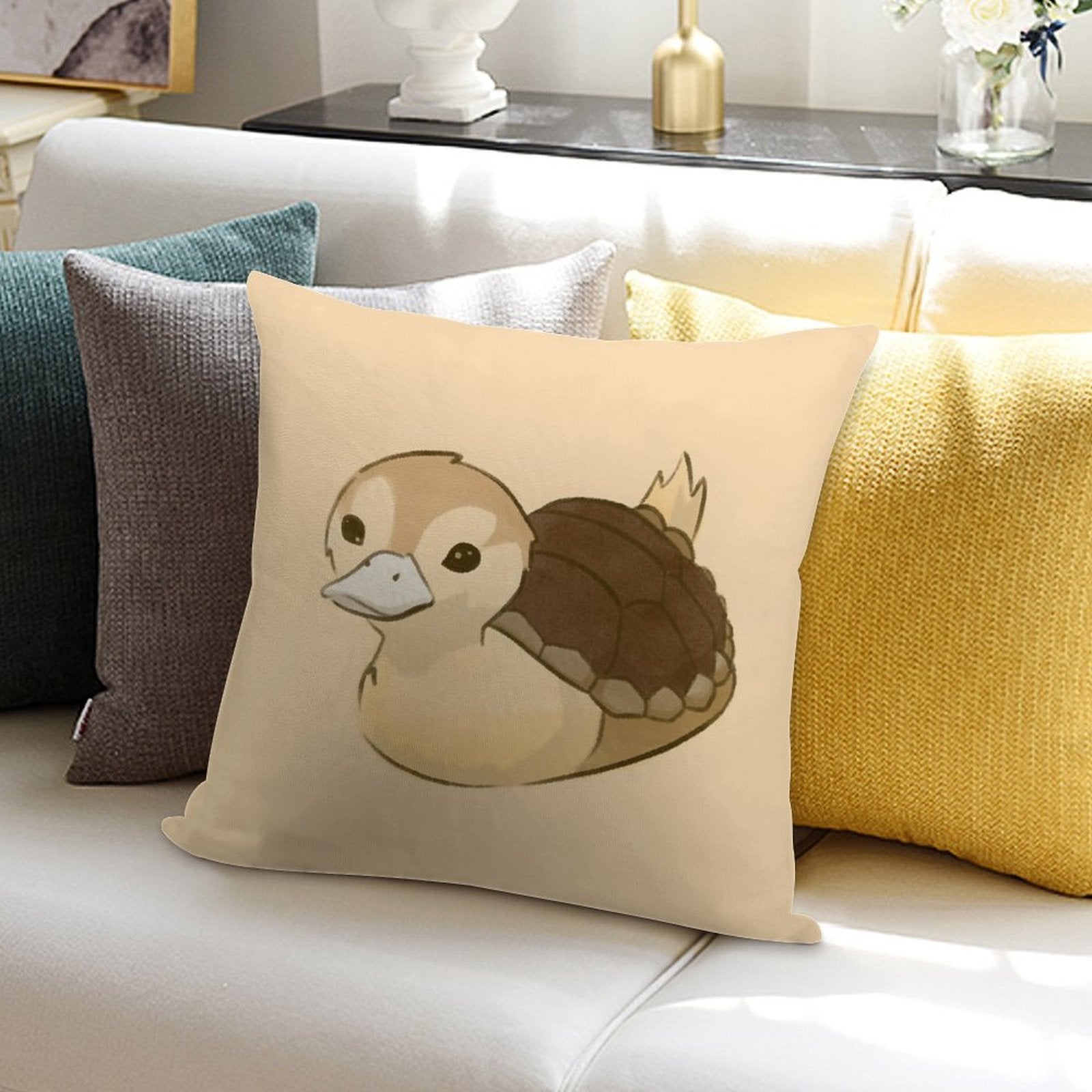 Avatar Turtle Duck Soft Bedroom Essential Throw Pillow
