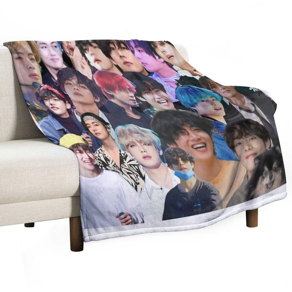 Kim Tae-Hyung (V from BTS) Shrink-resistant Throw Blanket