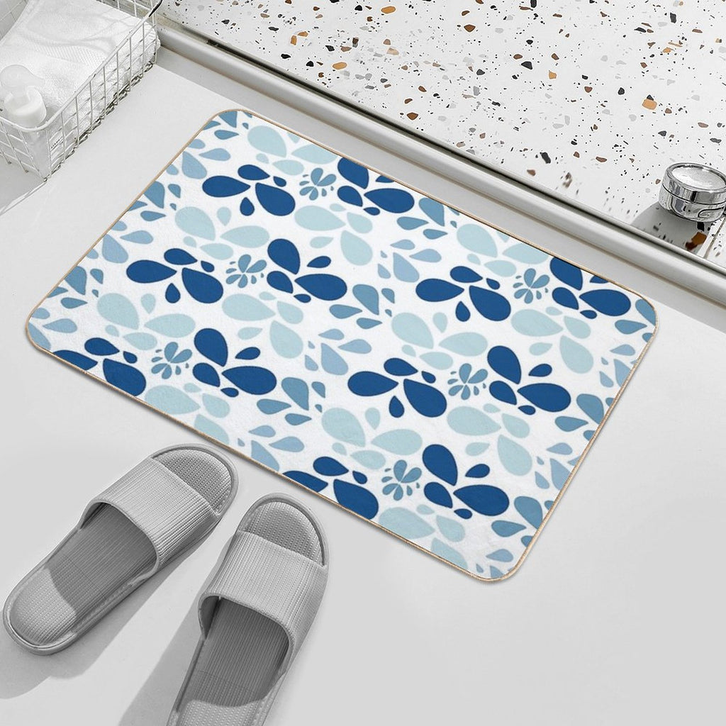 Abstract Blue  Stain-Proof Bath Mat