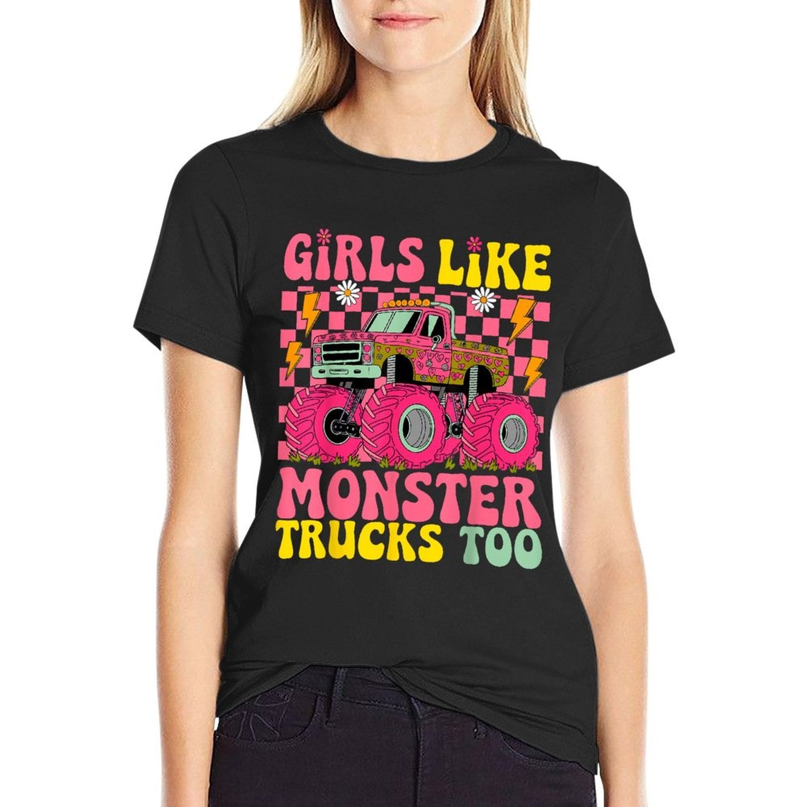 Monster Trucks Girls Like Monster Trucks Too  Odor-resistant T-Shirt
