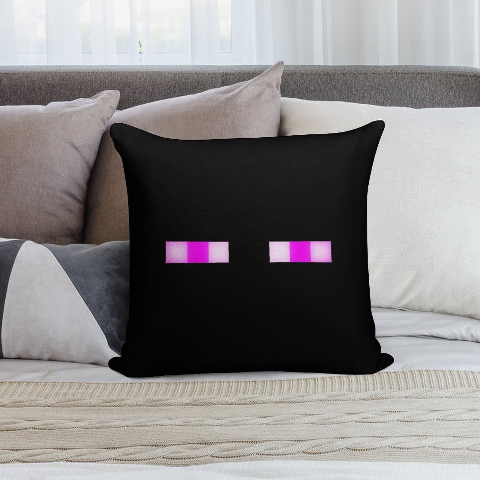 Enderman Soft Shrink-Resistant Throw Pillow