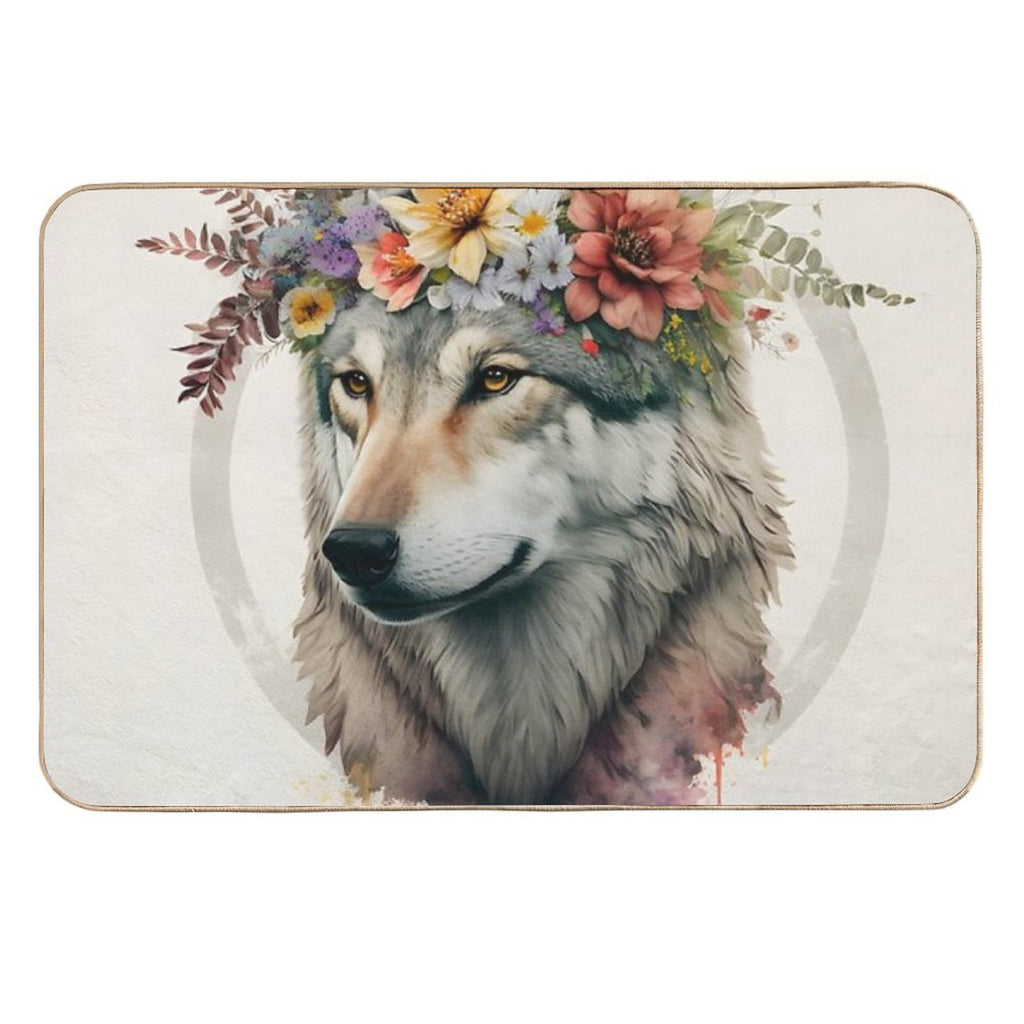 Shadowed Wolf's Stealth  Slip-Resistant Bath Mat