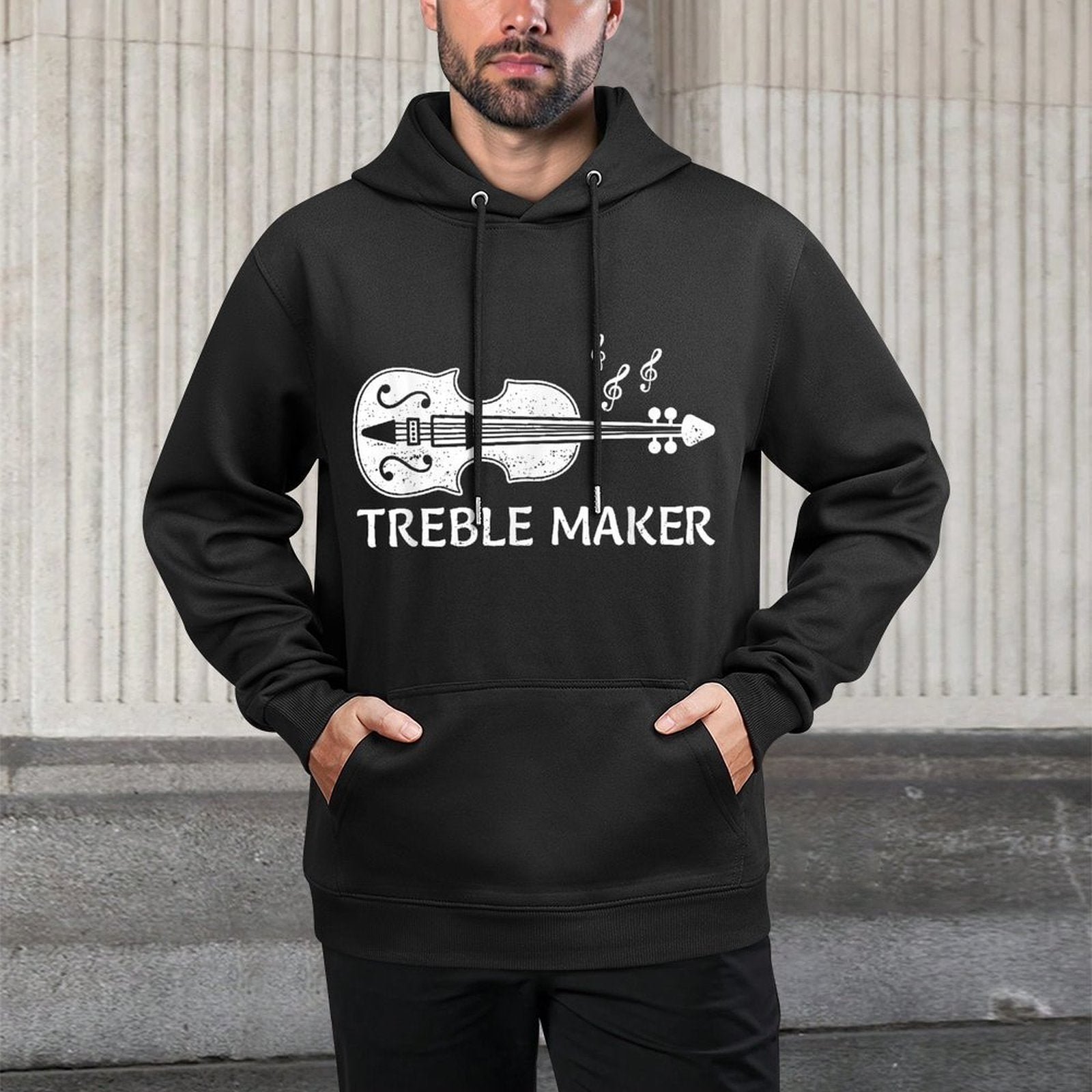 Cool Violin Player Art For Men Women Violinist Viola Lover Pilling-Resistant Hoodie