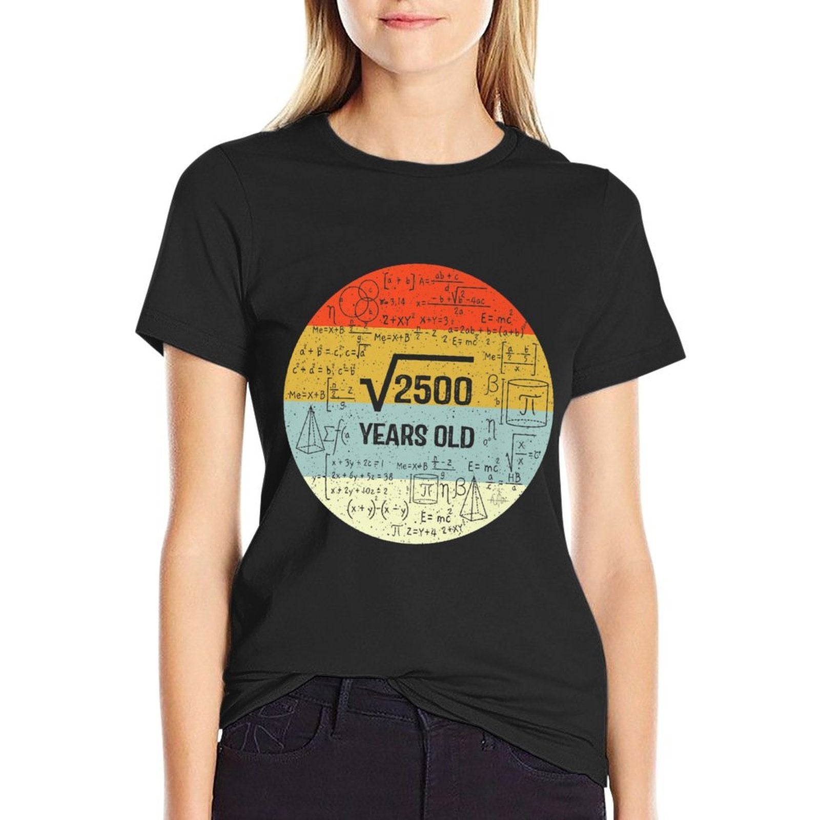 Square Root of 2500 Retro Style 50 Years Old 50th Birthday Premium  Graphic-printed T-Shirt