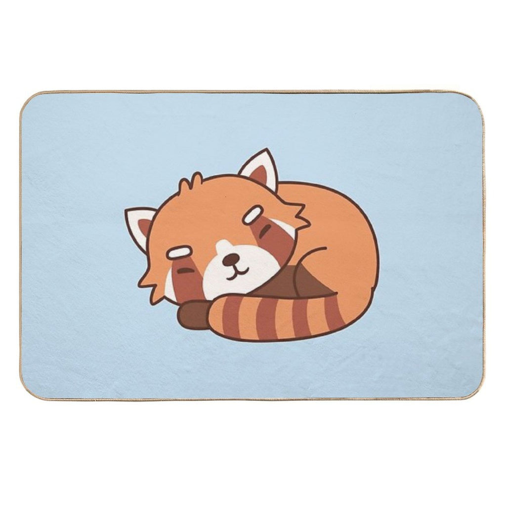 Cute Sleeping Red Panda  Versatile Bath Mat
