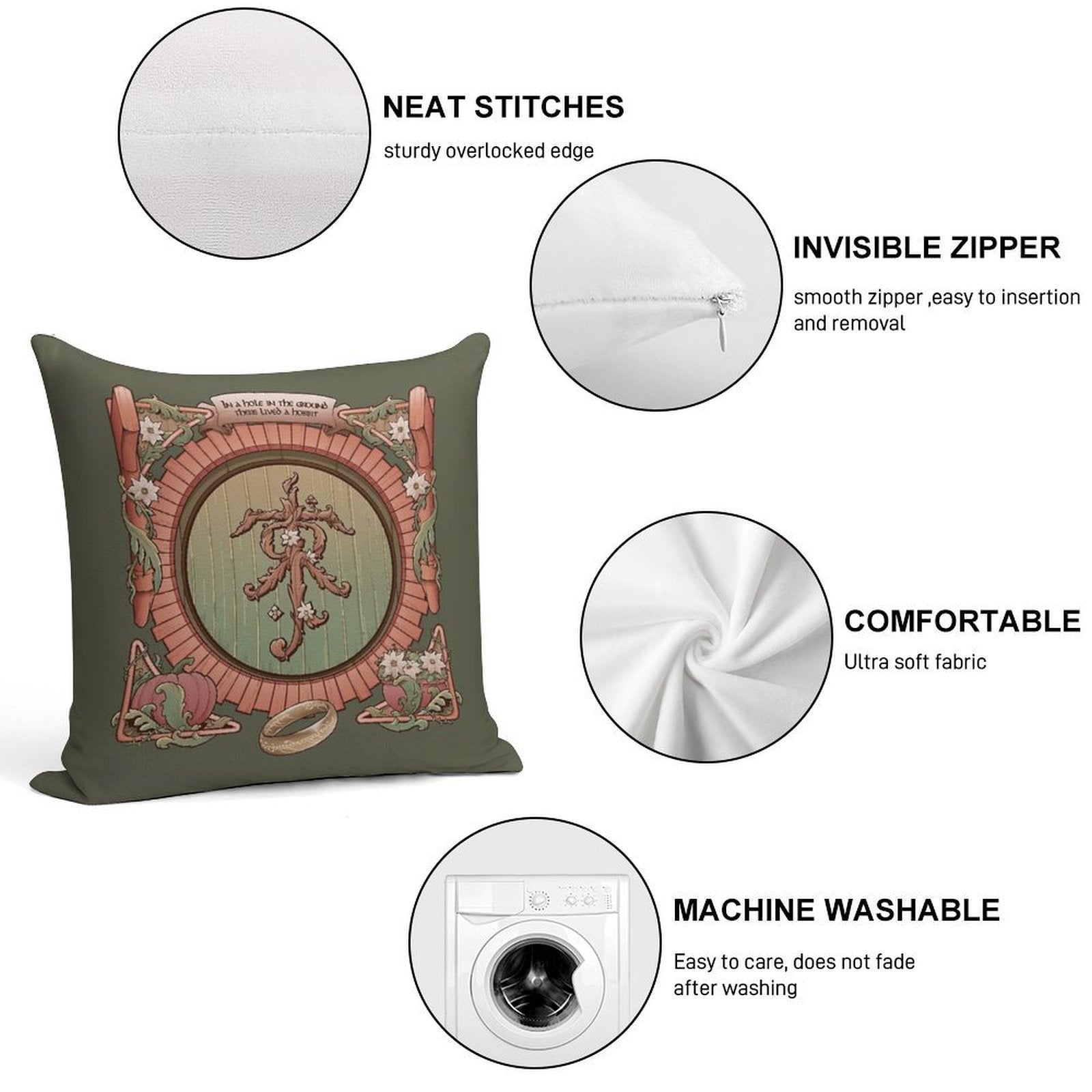 A Hole In The Ground Soft Easy Maintenance Throw Pillow