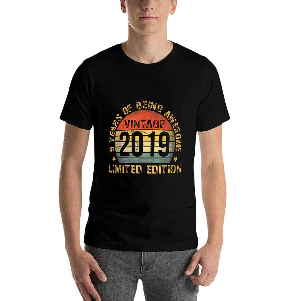 6 Year Old BDay Decorations Son Boy 6yr 2020 6th Birthday  Stretchy T-Shirt
