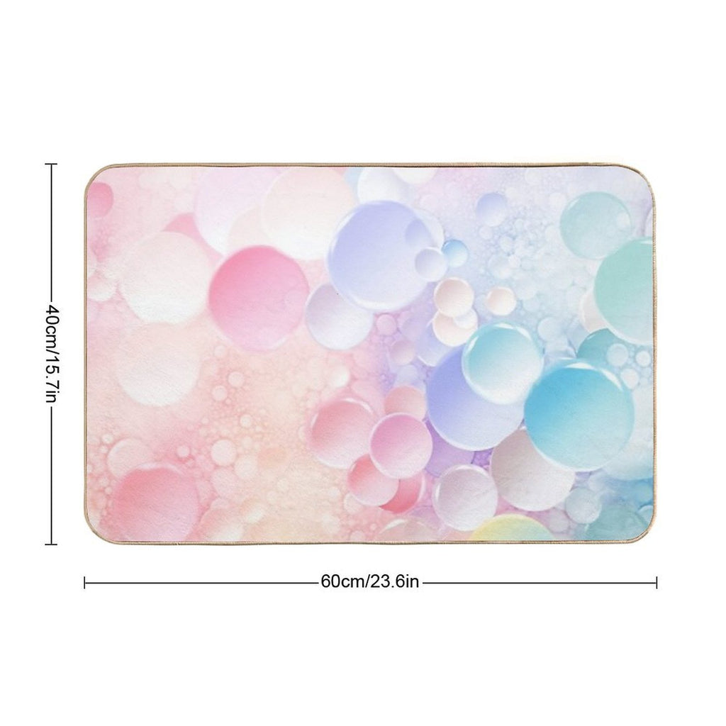 Bubbles. A Soft Background with A Pastel-colored Gradient. Fashion Color Trends. Soft Focus.  Rapid-Drying Bath Mat