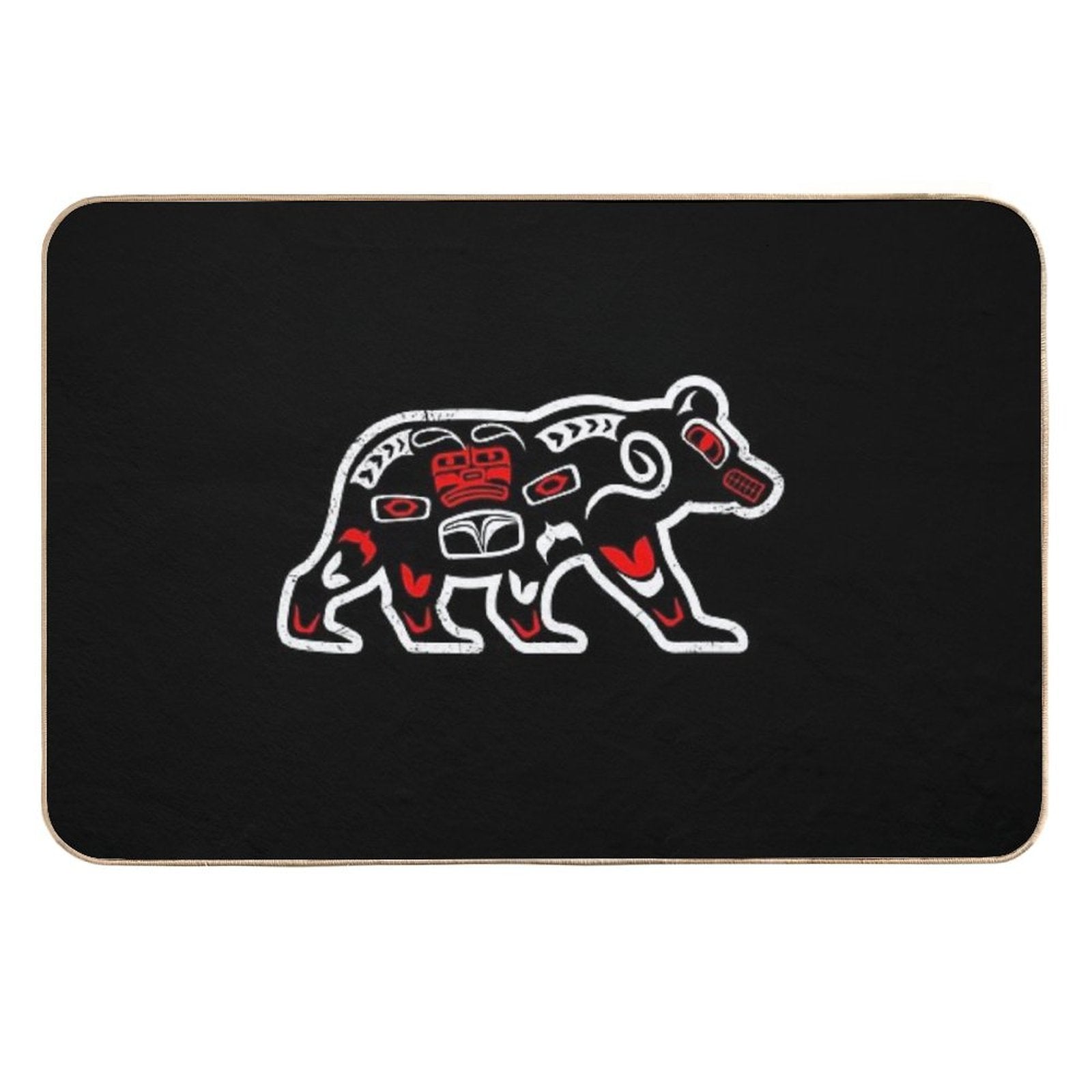 Haida Bear Funny Gift Idea  Dirt-Trapping Bath Mat