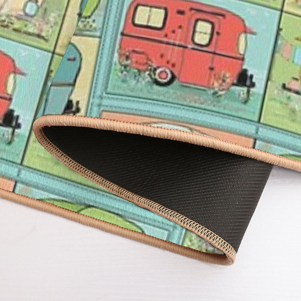 Camping Glamping in Vintage Trailers!  High-Traffic Bath Mat