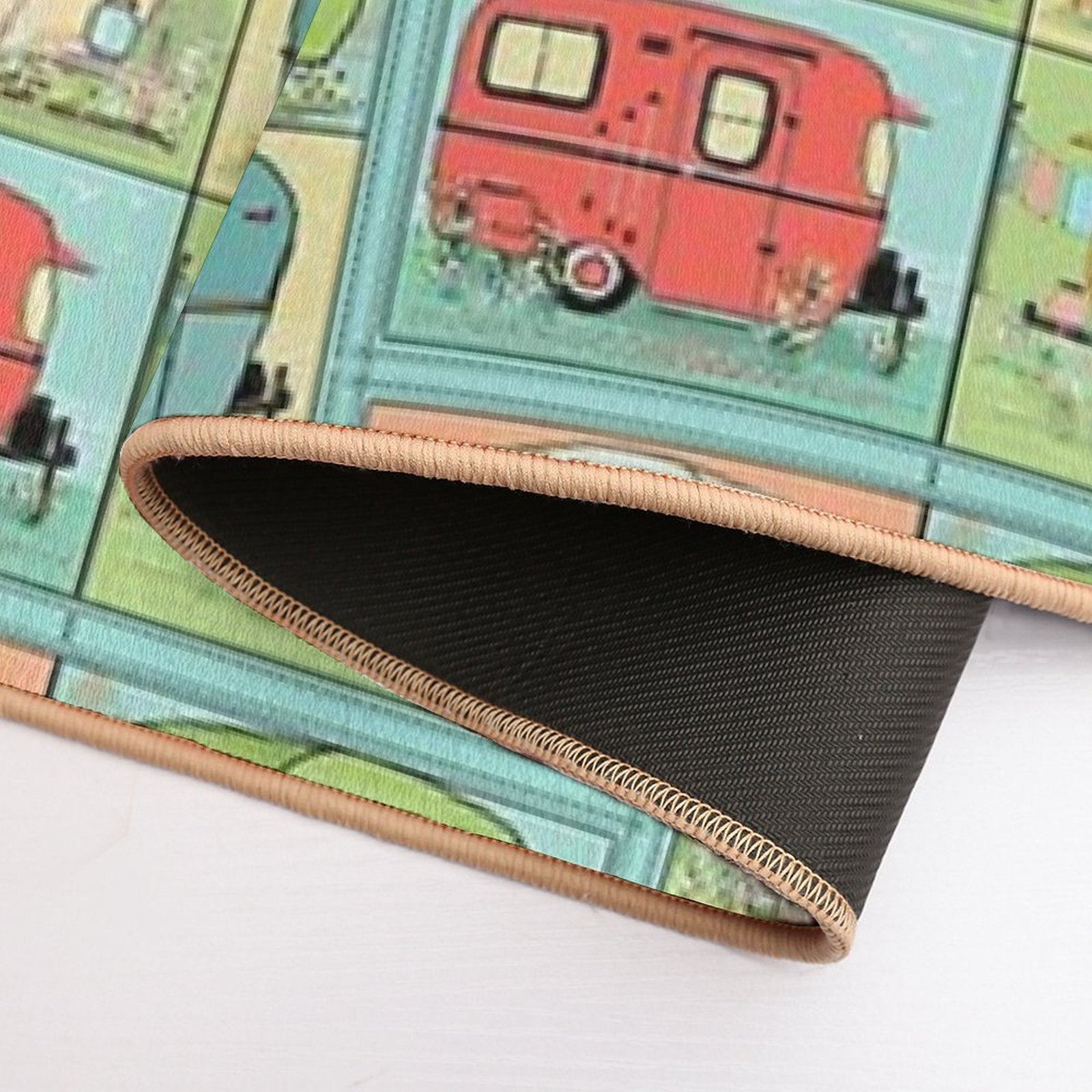 Camping Glamping in Vintage Trailers!  High-Traffic Bath Mat