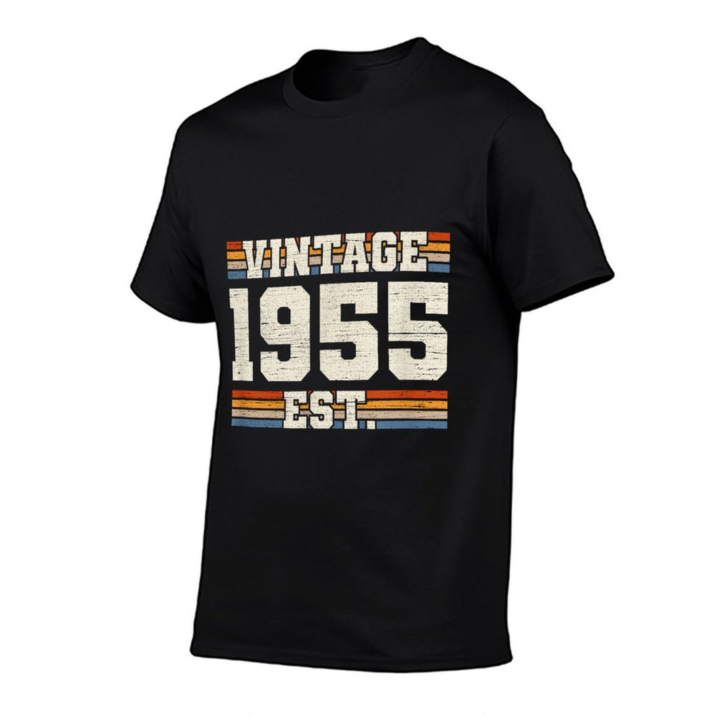 Retro 70 Years Old Vintage 1955 Established 70th Birthday  Summer-ready Fabric T-Shirt
