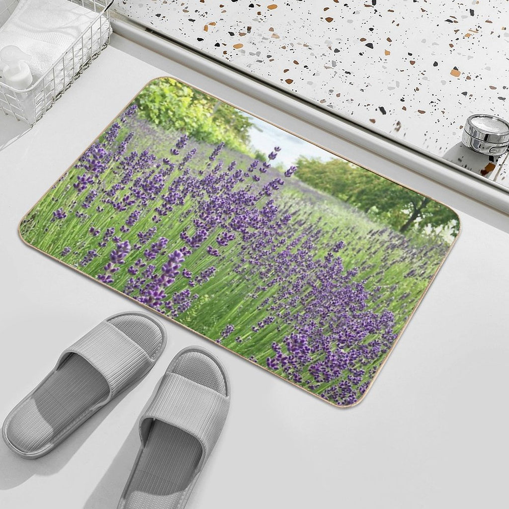 Lovely Lavender Fields  Dirt-Trapping Bath Mat