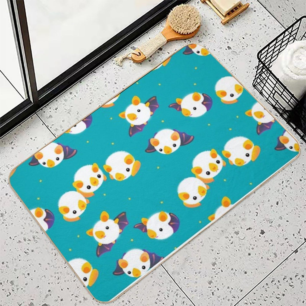 Honduran White Bat (Flying Mochi)  Stain-Proof Bath Mat