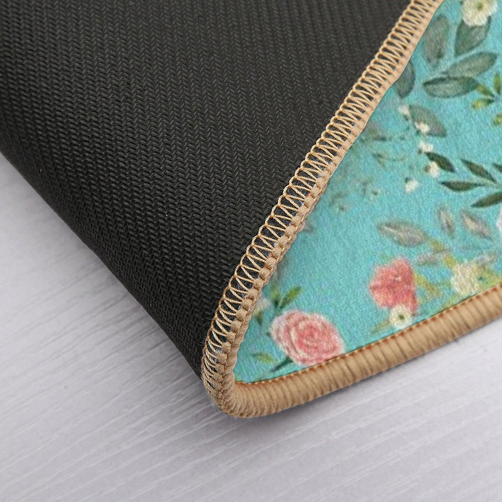 Butterflies,flowers,roses,spring,summer  Repositionable Bath Mat