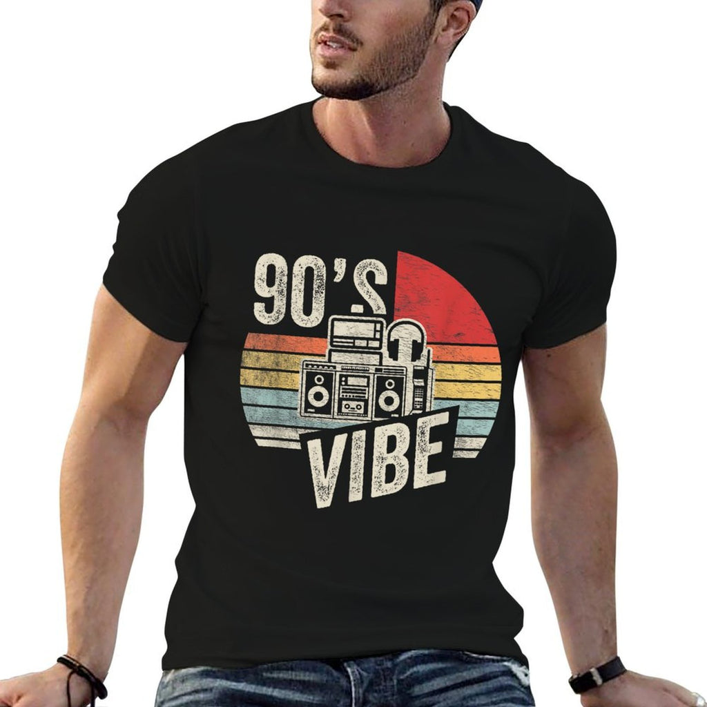 Vintage Retro Party Nineties 90s Vibe 1990s Music 90s  Easy-care T-Shirt