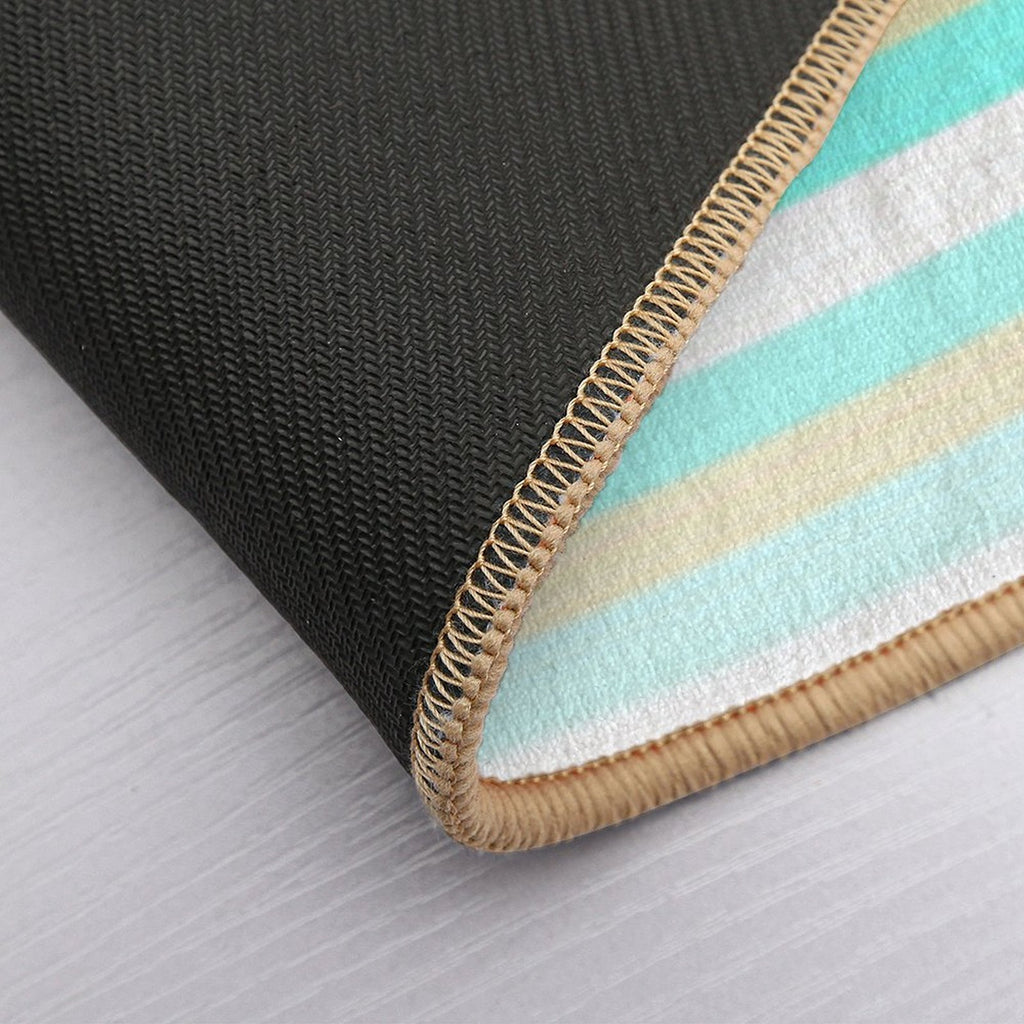 Blue Teal Aqua  Slip-Resistant Bath Mat