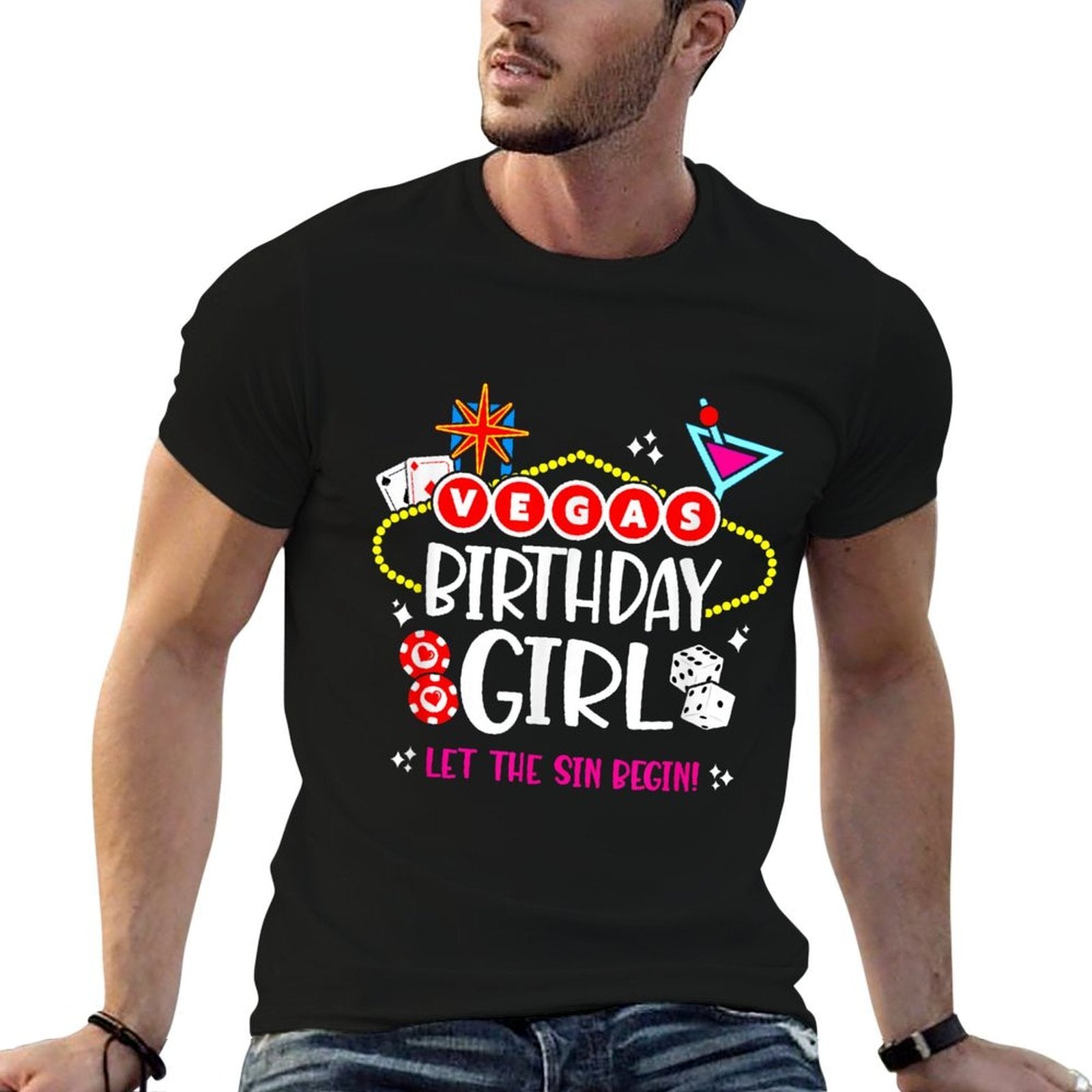 Las Vegas Birthday Squad  Wrinkle-resistant T-Shirt