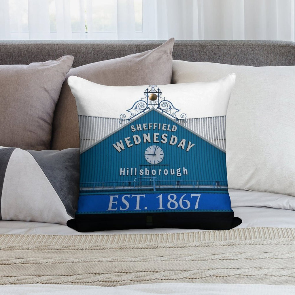 Sheffield Wednesday Famous Clock Soft Washable Throw Pillow