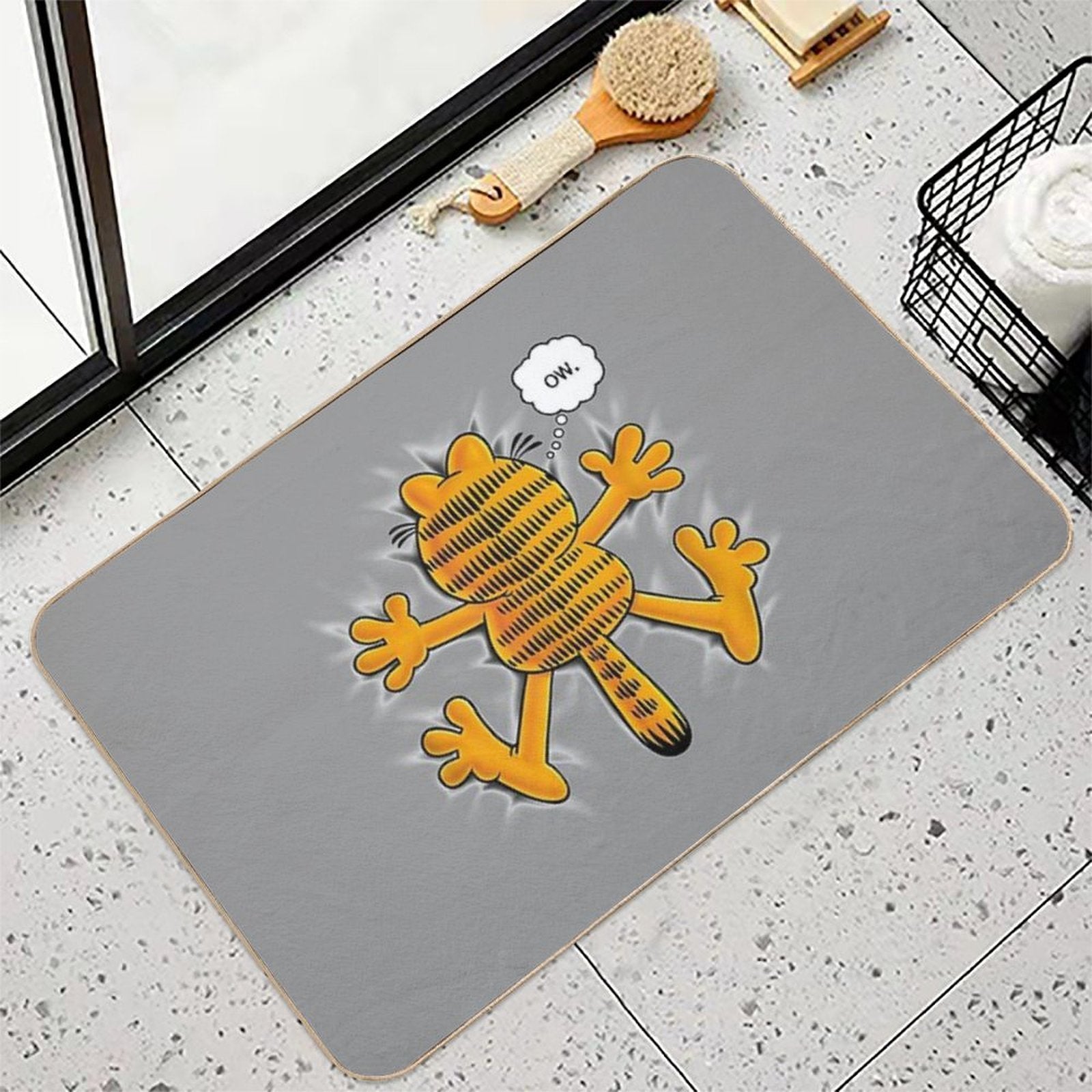Cute Garfield Ow  Slip-Resistant Bath Mat