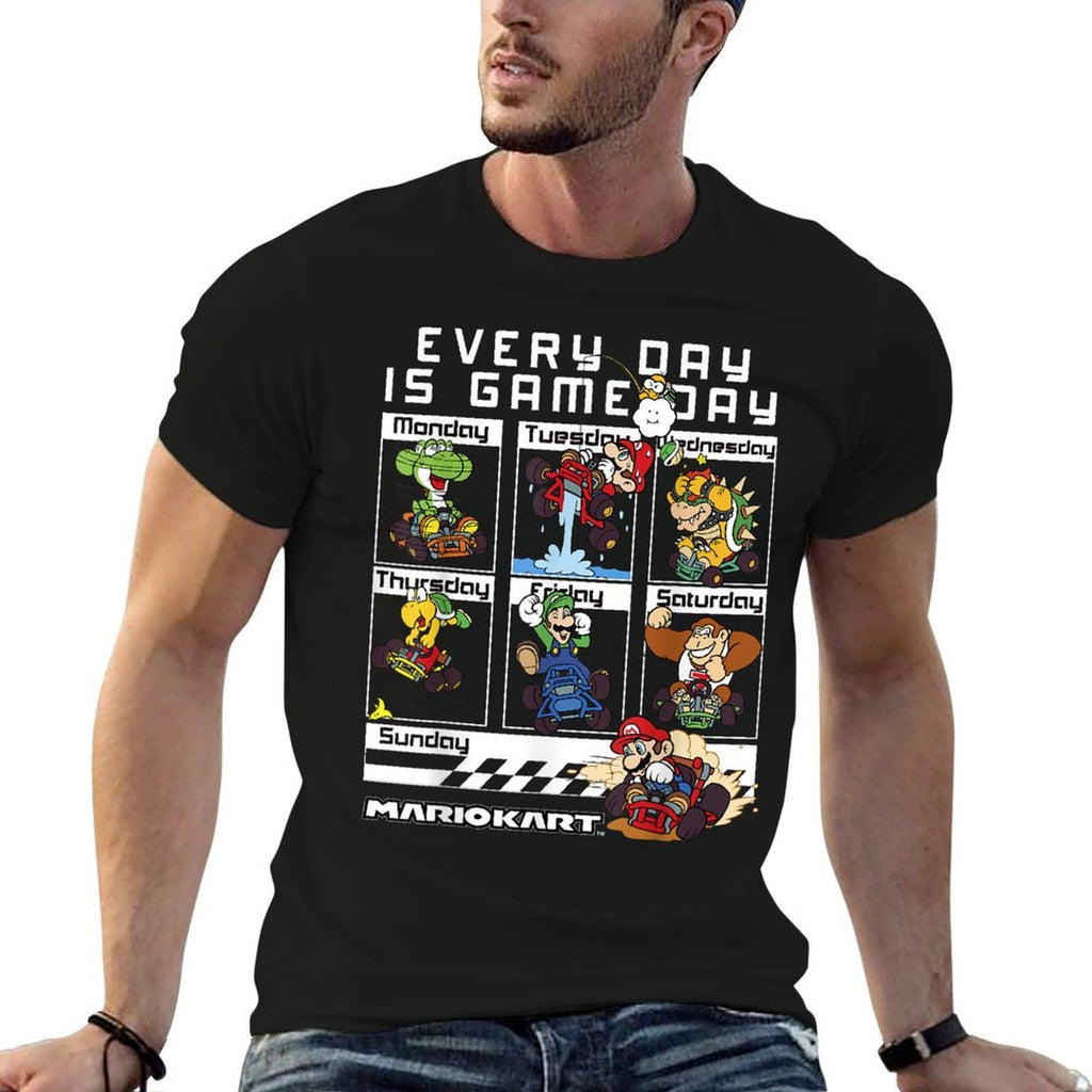 Mario Kart Everyday Is Game Day Group Shot Graphic  Stretchy T-Shirt