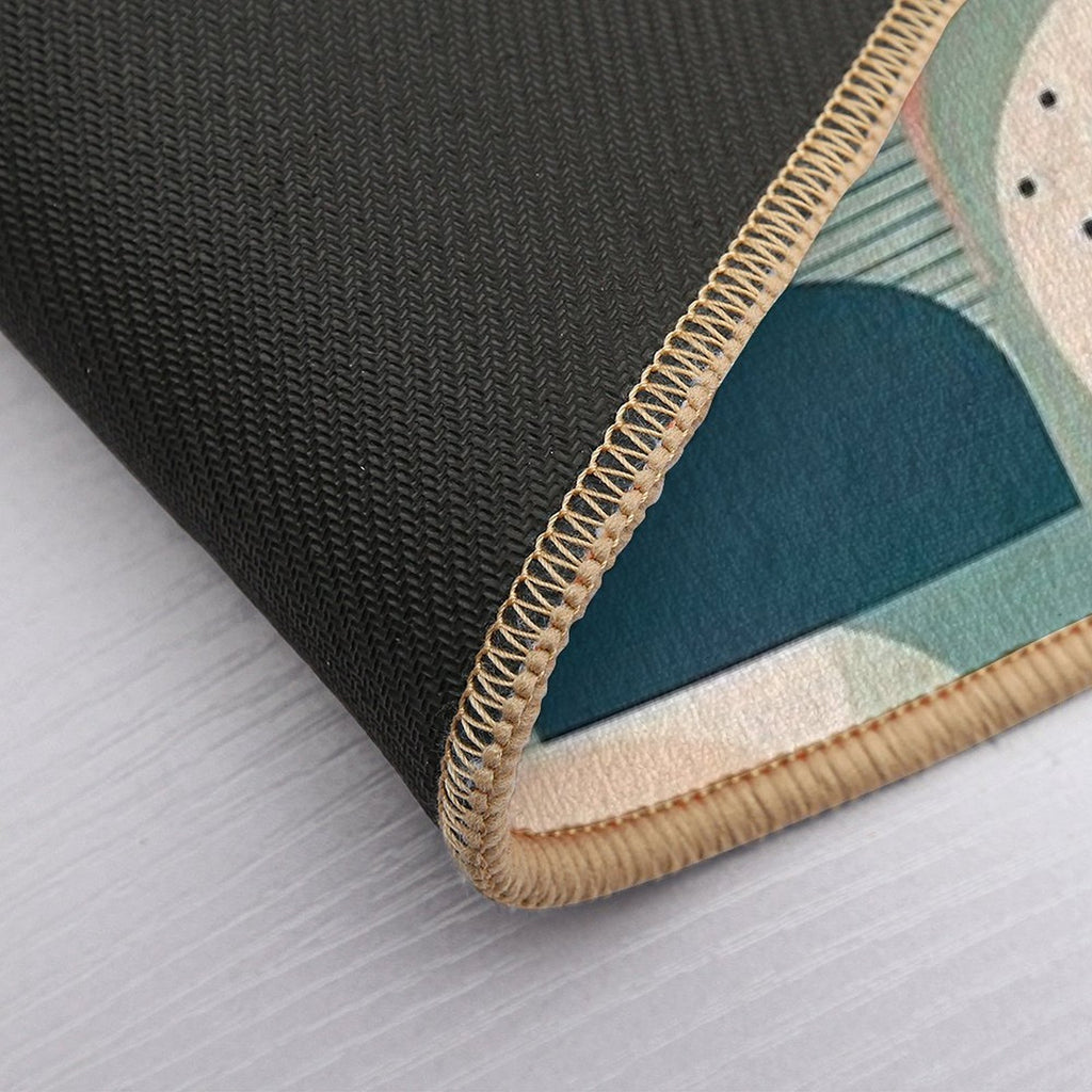 Geometric Design  Dirt-Trapping Bath Mat