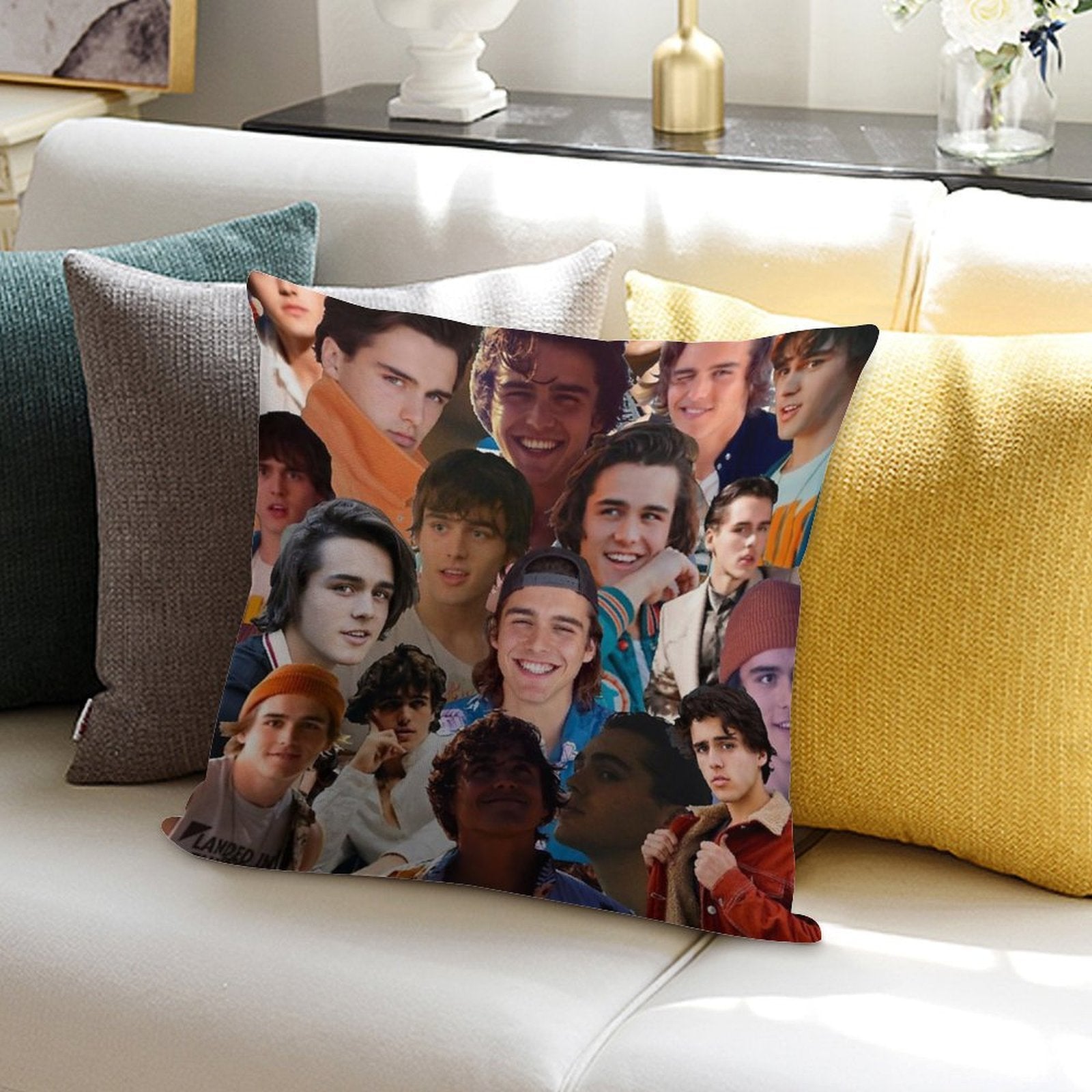 Charlie Gillespie Photo Collage Soft Style Accent Throw Pillow