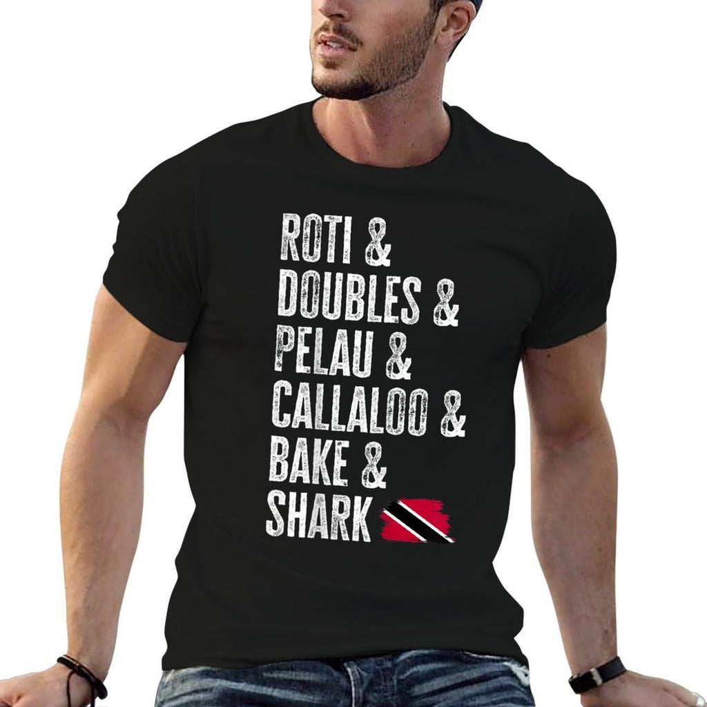 Flag Trinidad And Tobago Food  Cotton T-Shirt