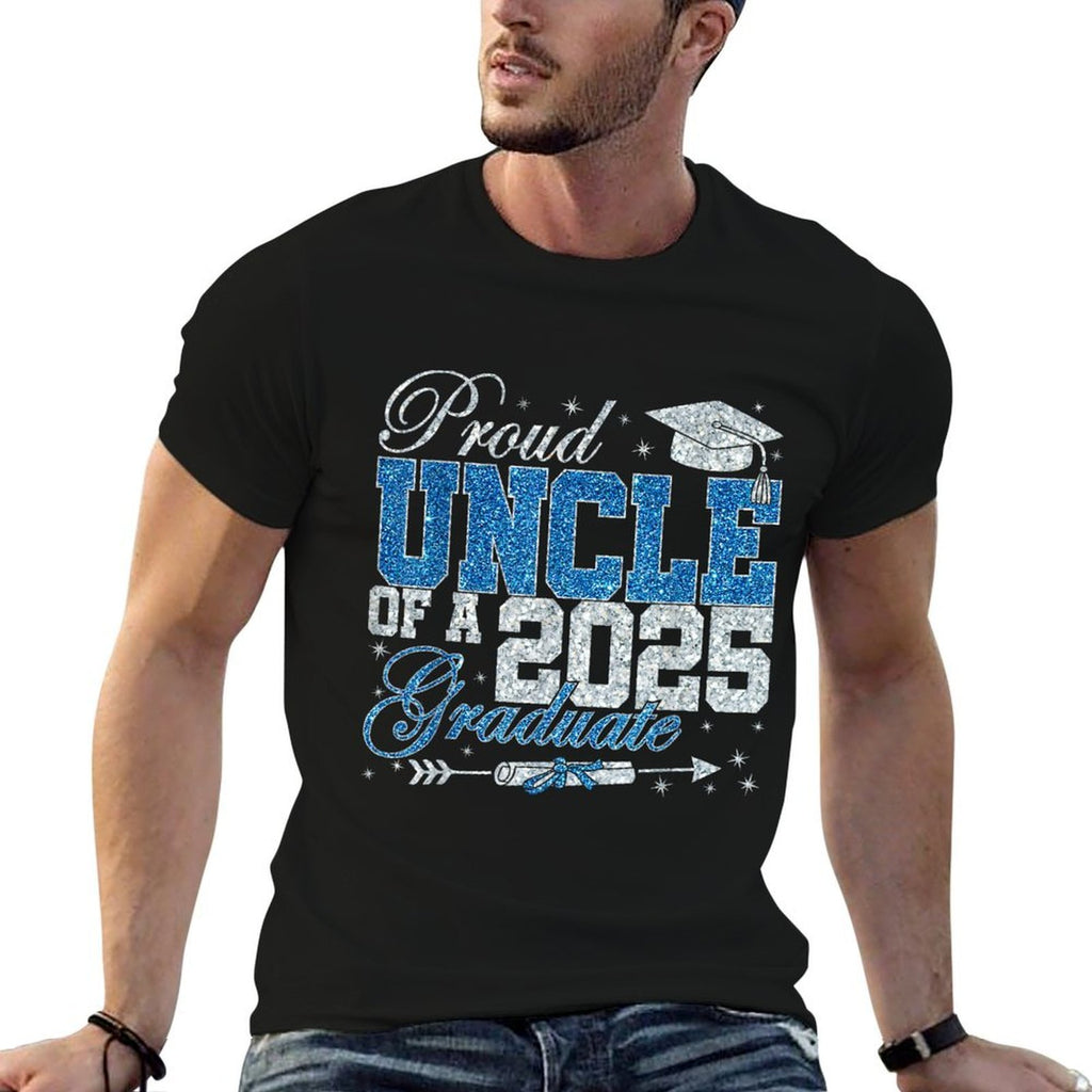 Funny Proud Uncle Of A 2025 Graduate Family Graduation  Versatile T-Shirt