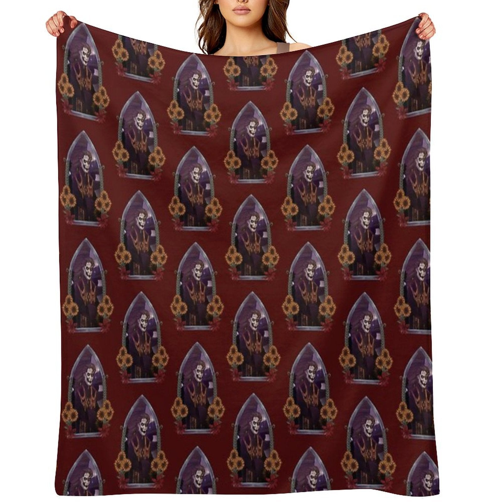 Copia Flowers Robe Window All-season Throw Blanket