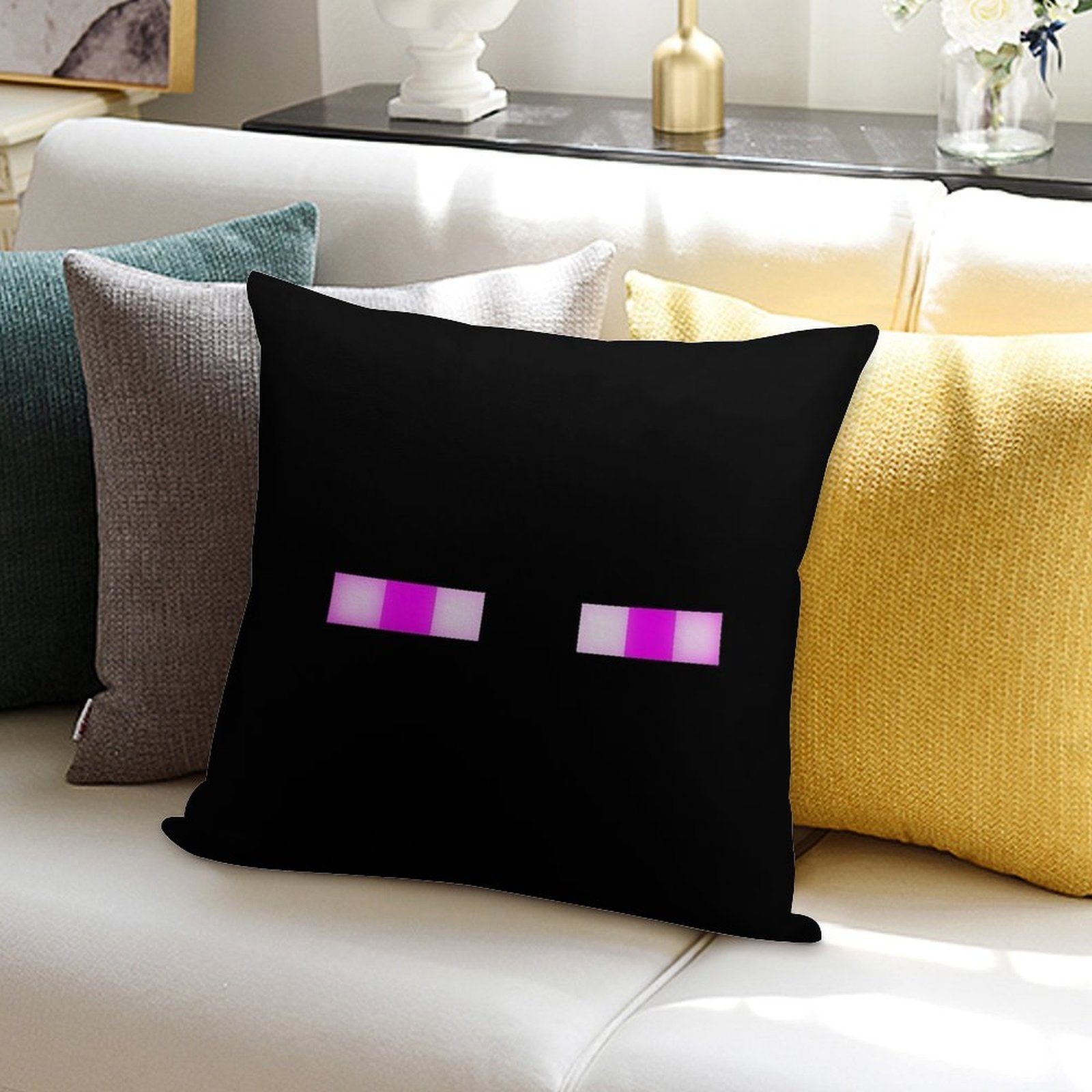 Enderman Soft Shrink-Resistant Throw Pillow