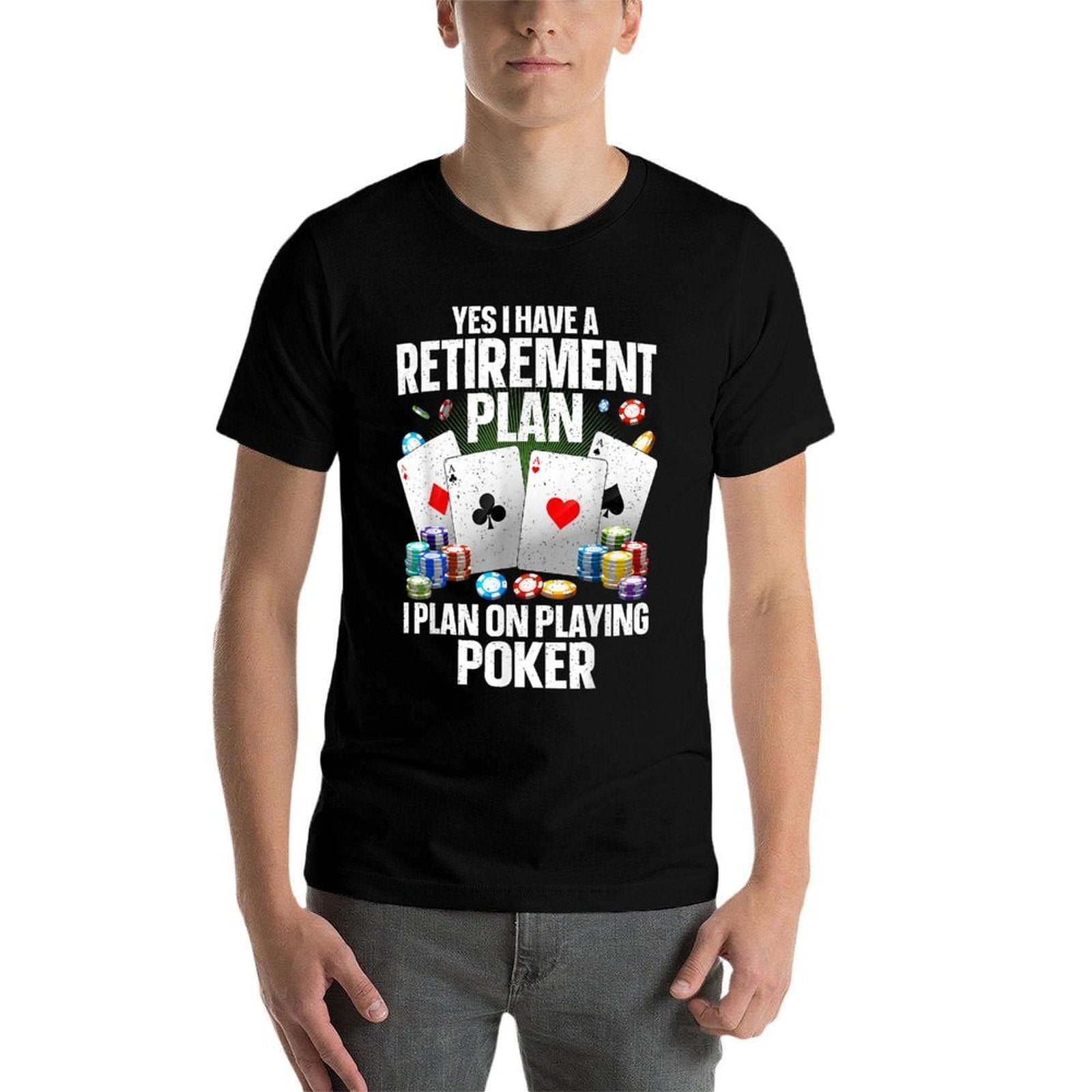 Funny Poker Design For Men Women Poker Player Poker Lover  Vintage-inspired T-Shirt