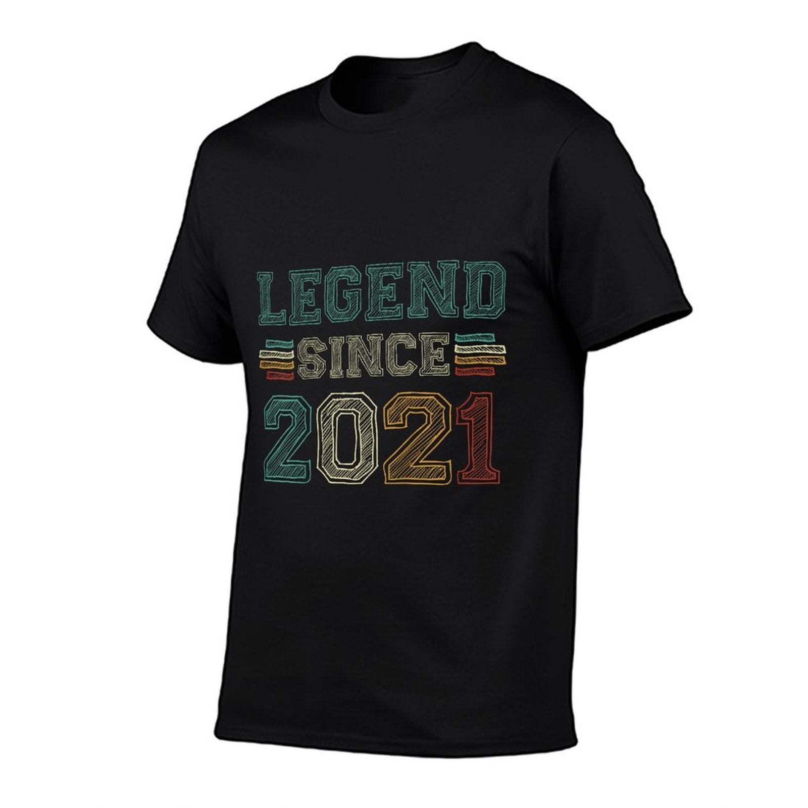 Kids 4 Years Old Legend Since 2021 4th Birthday  Heathered Texture T-Shirt