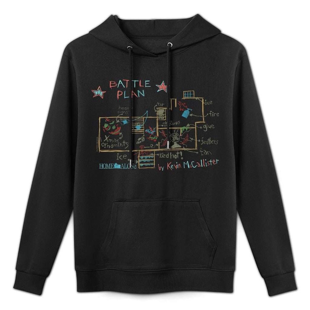Home Alone Battle Plan By Kevin McCallister Sketch Machine Washable Hoodie