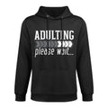 Adulting Please Wait Design Loading Happy 18th Birthday Shrink-Resistant Hoodie