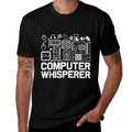 Awesome Gaming Gifts Apparel And Accessories Unisex-Kids And Adults Black Modern Casual Gaming Computer Whisperer  Odor-resistant T-Shirt