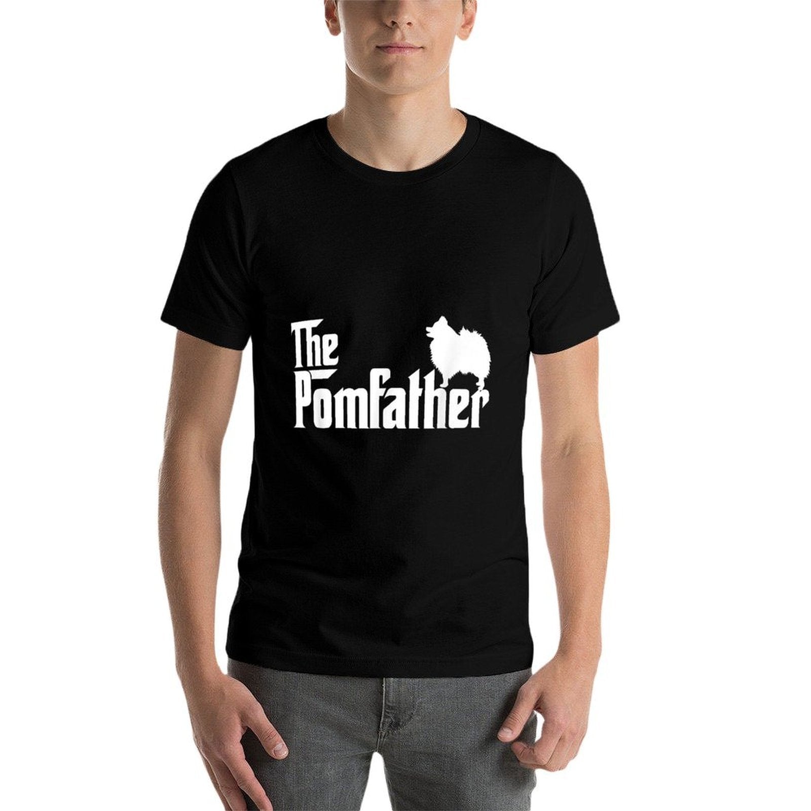 Mens Funny Pomeranian Father Dad The Pom Father Dog Lover  Lightweight T-Shirt