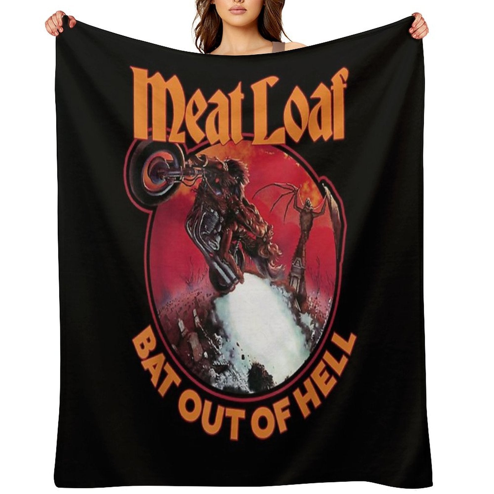 Bat Out of Hell Classic T-Shirt Machine-washable Throw Blanket