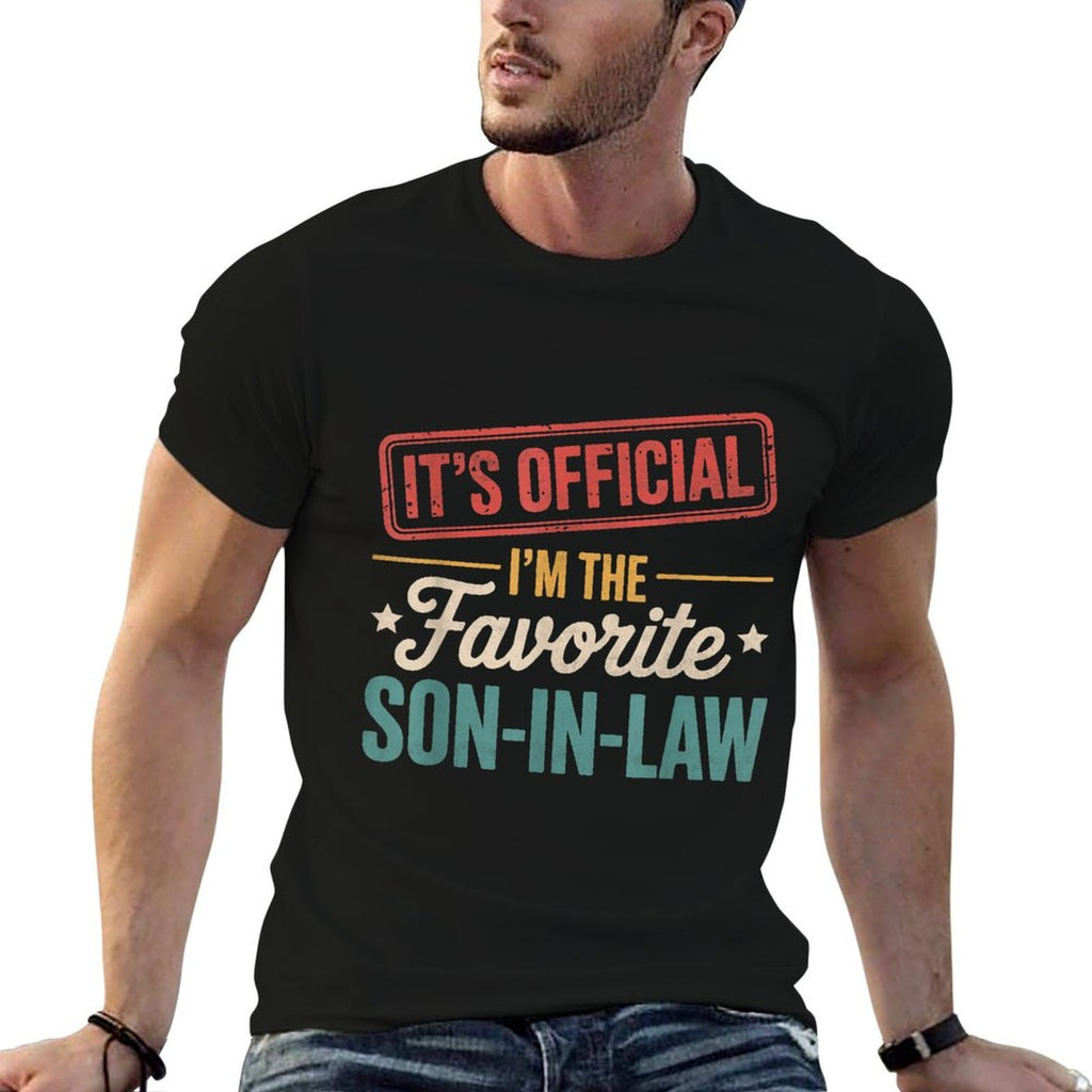 Its Official Im The Favorite Son In Law Mens Fathers Day  Soft T-Shirt