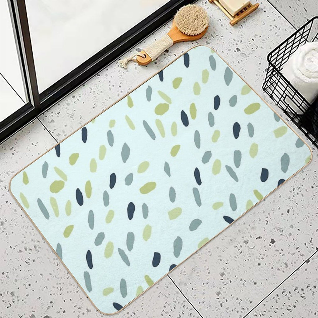 Dots on Mint  High-Traffic Bath Mat