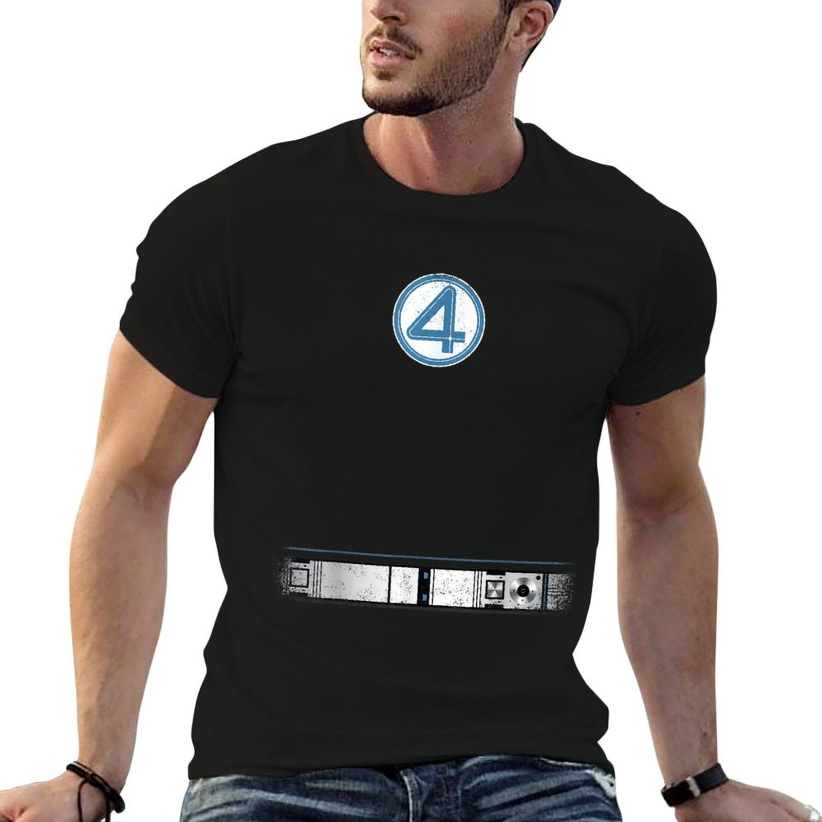 Marvel The Fantastic Four First Steps Mr. Fantastic Costume  Slim-fit Cut T-Shirt