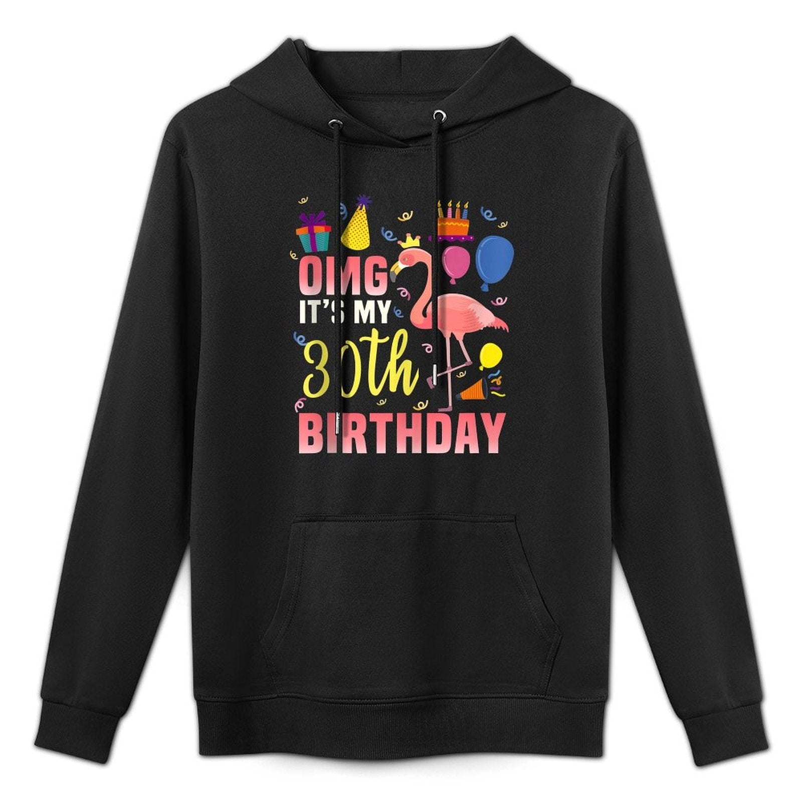30 Year Old Women Men Gift Flamingo It's My 30th Birthday Unisex Design Hoodie