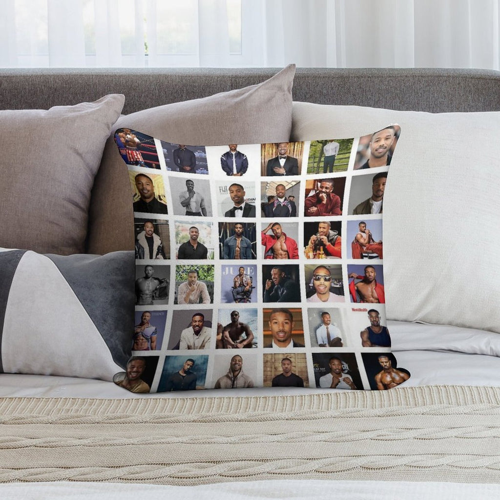 Michael B Jordan Soft Ultra-Soft Texture Throw Pillow