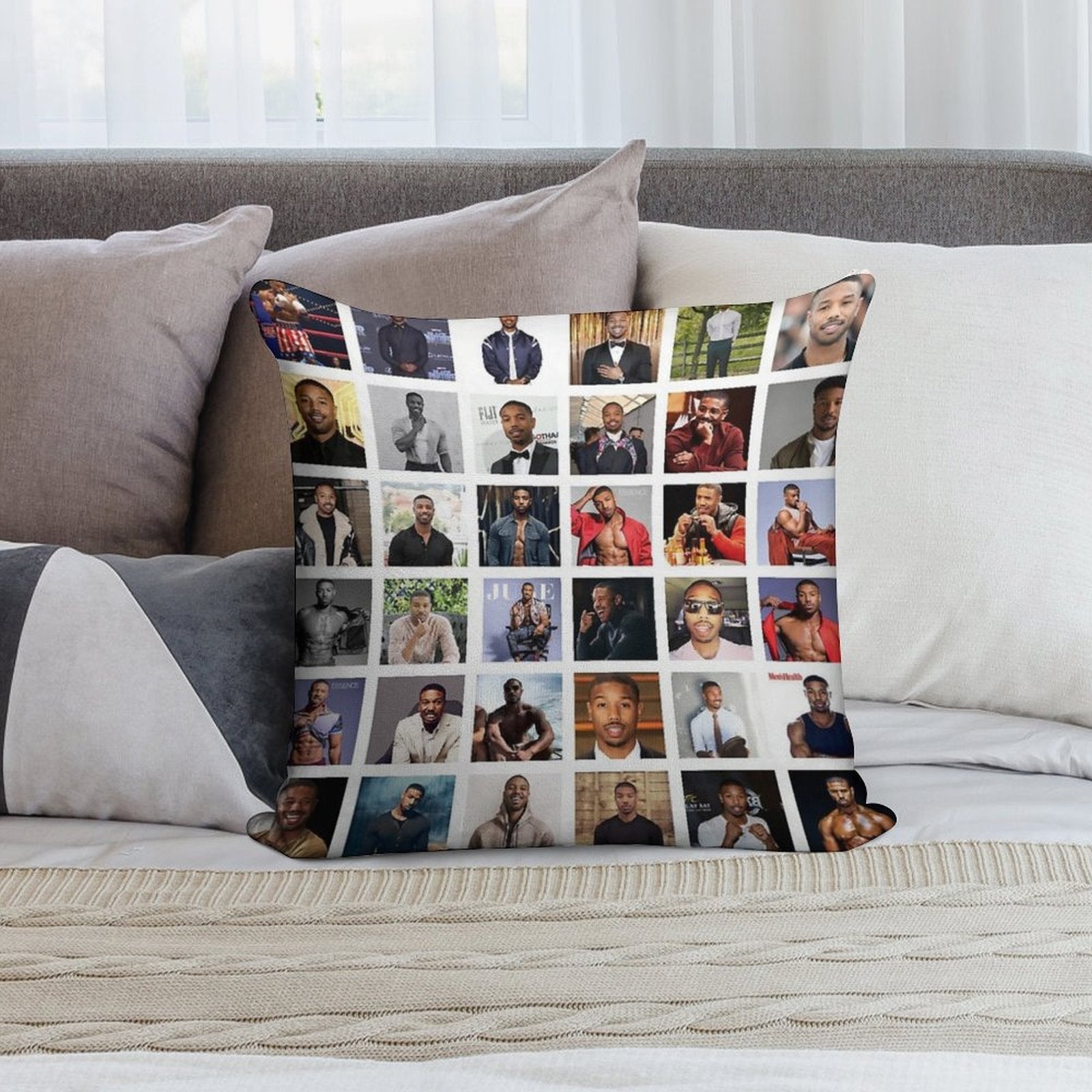 Michael B Jordan Soft Ultra-Soft Texture Throw Pillow
