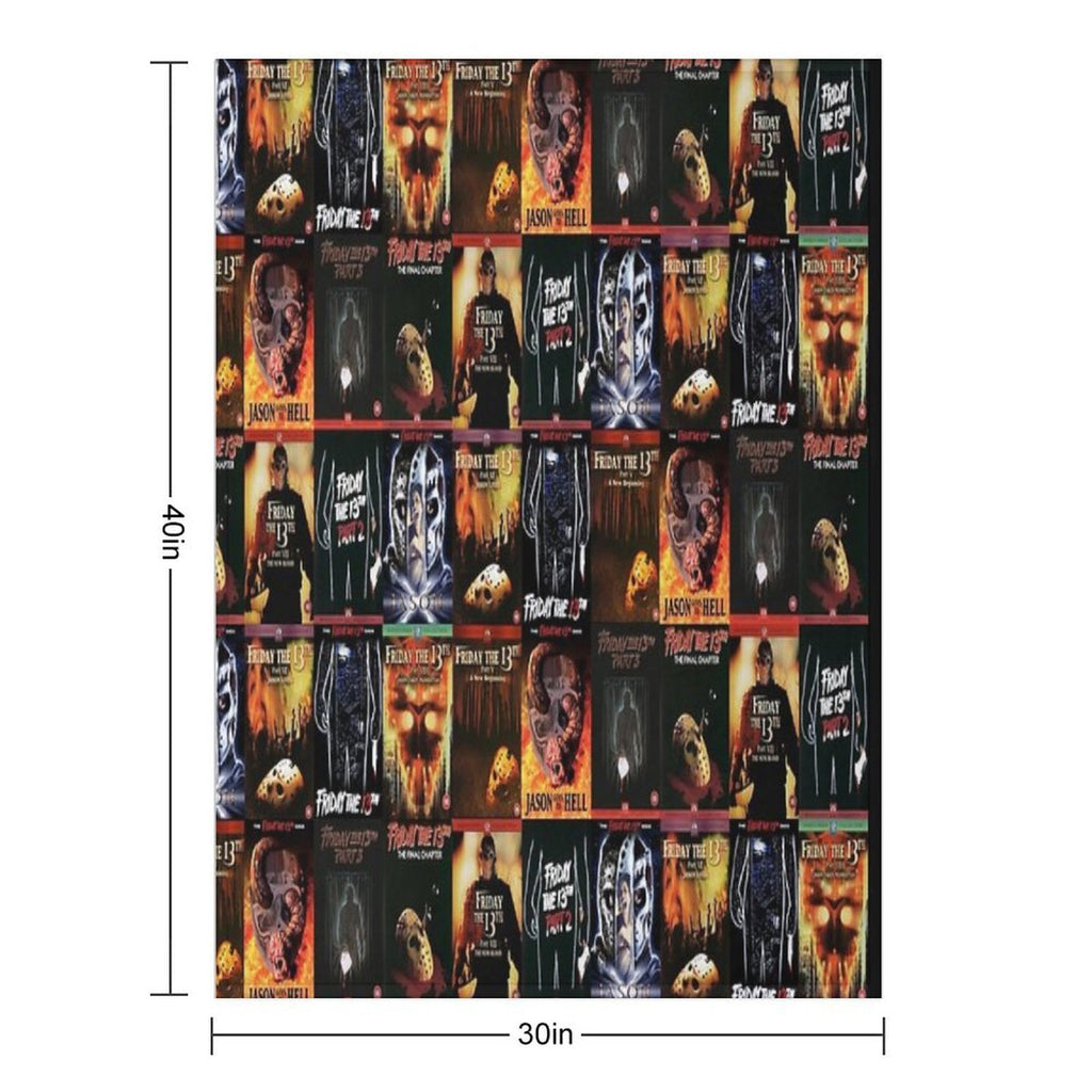 Jason Friday The 13th Movie Covers Premium Throw Blanket