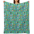 Tiny Birds!! Travel-friendly Throw Blanket