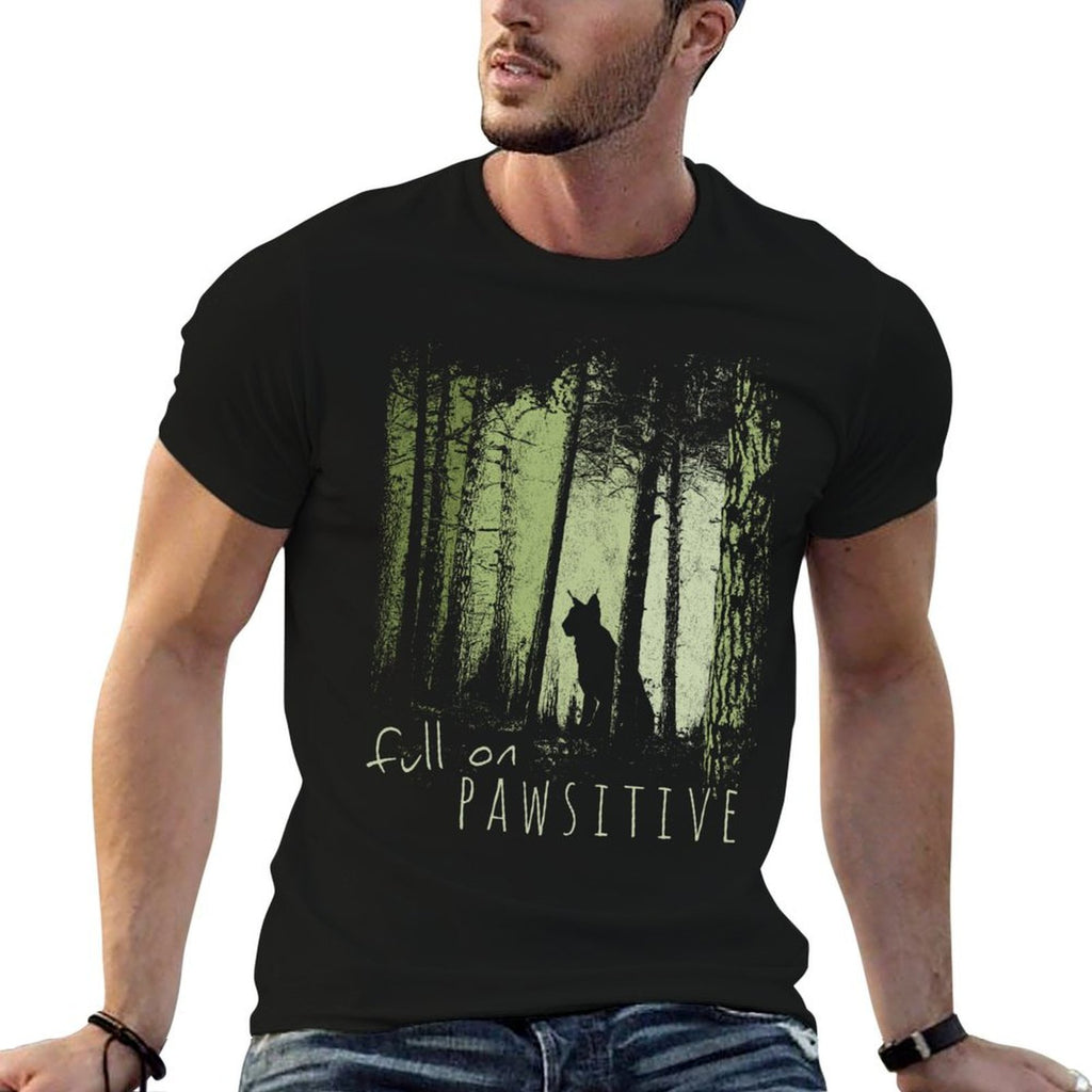 Full On Pawsitive! Lynx Wildcat Bobcat In Twilight Forest  Soft T-Shirt